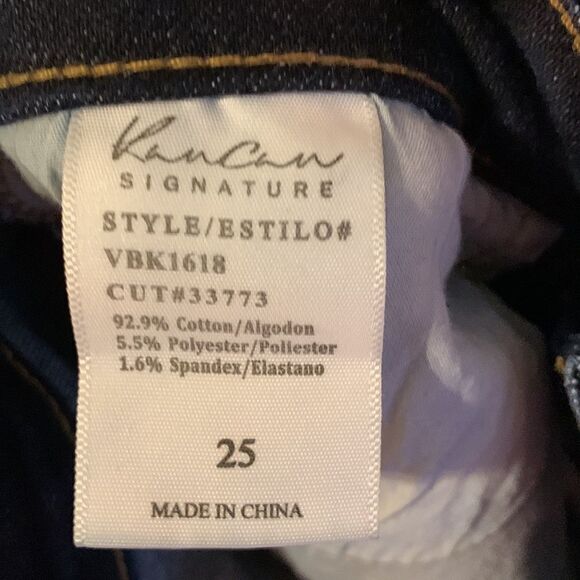 KanCan Size 25 cuffed denim shorts with ultra high waist.  Very stretchy - Picture 6 of 12